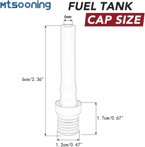 Miniatura 2 de Manguera de depósito de combustible para respiradero, tubo de tapa de gasolina de 3 piezas, tubo de válvula de ventilación universal de repuesto Rojo