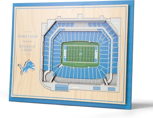 Miniatura 34 de YouTheFan Arte de pared de 5 capas con vista del estadio de la NFL