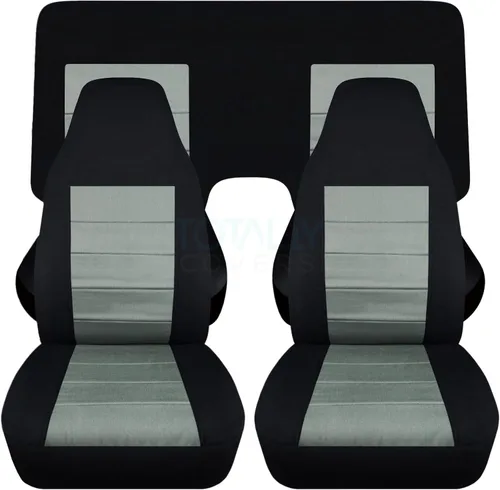 Miniatura 47 de Totally Covers Compatible con cubiertas de asiento para Chevy Camaro 1982-1992: Negro - Juego completo (23 colores) Cupé/Convertible Banco