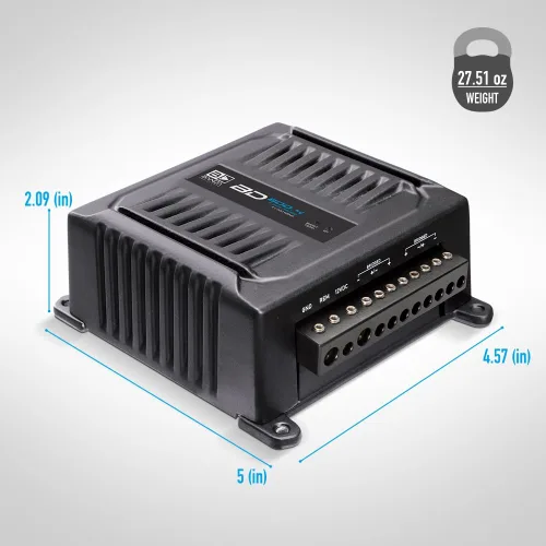 Miniatura 3 de Banda Audiopart BD-800.4 Amplificador de 4 canales de audio para automóvil – 800 W RMS 2 ohmios de rango completo amplificador de 4 canales a 12.6 V