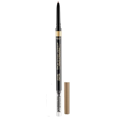 Miniatura 11 de L'Oréal Paris Maquillaje Delineador de cejas impermeable Lápiz de cejas, lápiz mecánico ultrafino, dibuja pequeños pelos de cejas y rellena en áreas