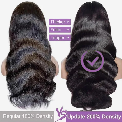 Miniatura 5 de Pelucas Body Wave de Encaje Frontal de Cabello Humano 13x6 HD Pelucas de Encaje Frontal de Cabello Humano Densidad 200 Pelucas Vírgenes Brasileñas