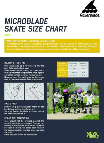 Miniatura 7 de Rollerblade Microblade - Patines en línea ajustables para niñas, color rosa y chicle, para jóvenes, rendimiento juvenil