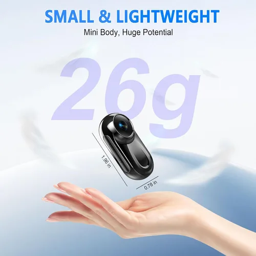 Miniatura 3 de Mini Body Camera 1080P, 512G Thumb Action Camera Hands-Free Recording, Magnetic Vlogging Cam with 360° Rotate, Wearable Video Recorder for