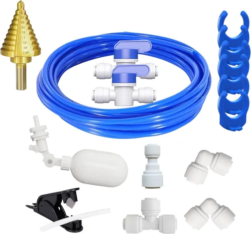 Miniatura 5 de Kit de válvula flotante de tubo de 1/4 pulgada para sistema de ósmosis inversa de agua RO, válvula flotante de bola de filtro de agua, válvula