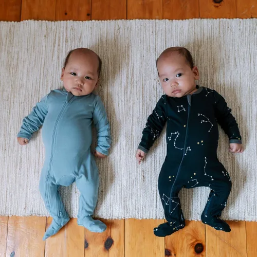 Miniatura 7 de ZippyJamz - Pijama orgánica para bebé con pies y cremallera para cambiar pañales fácil y rápido