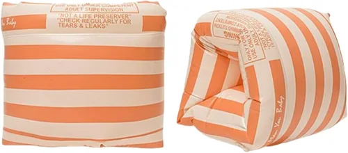 Flotadores de brazo para niños y adultos – Flotadores de brazo de piscina a rayas vintage Flotadores inflables Flotadores de PVC Flotador de brazo