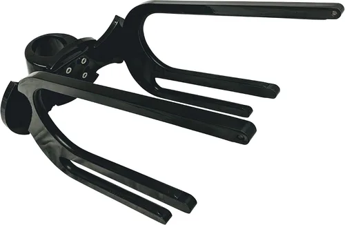 Miniatura 2 de Rejilla de rodilla para barco, soporte de torre combinado de wakeboard de aluminio negro, estante de wakeboard para torres, se adapta a tubos