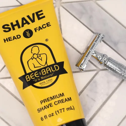 Miniatura 6 de Bee Bald Crema de Afeitar Premium SHAVE se Aplica Ligera y Suave, Increíblemente Tersa y Rápida Tanto para la Cara como para la Cabeza, 6 Fl Oz