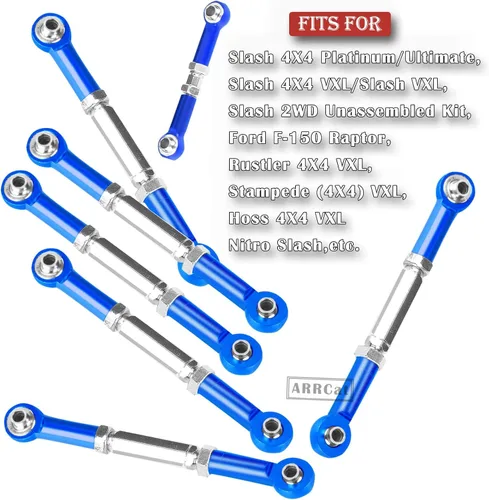 Miniatura 2 de Piezas de mejora, tensores Camber Links para 1/10 Slash 2WD 4X4/Rustler 2WD 4X4/Hoss 2WD 4X4/Stampede 2WD 4X4 RC camión, tensores ajustables