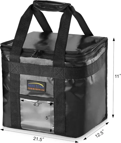 Miniatura 2 de New Star Foodservice 1028683 Bolsa de entrega de alimentos con aislamiento de calidad comercial, tamaño medio
