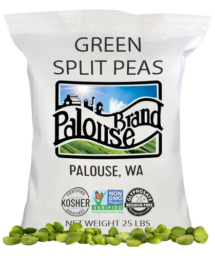 Miniatura 13 de Palouse Brand Guisantes verdes certificados sin residuos de glifosato Cubo de 25 libras Sin OMG Kosher