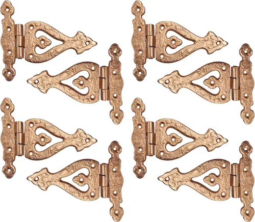Miniatura 30 de Adonai Hardware Alleluia - Bisagras delanteras de hierro fundido antiguo (3.2 pulgadas x 10 unidades, negro mate) para puertas de granero, puertas