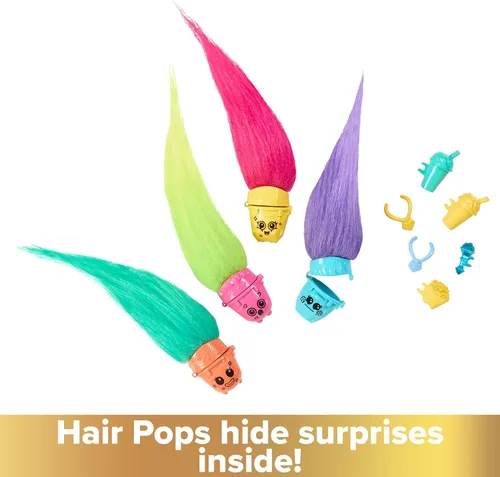 Miniatura 3 de Mattel DreamWorks Trolls Band Together Juguetes, Set de juego Mount Rageous con muñeca pequeña de la Reina Poppy y más de 25 accesorios, 4 Hair Pops
