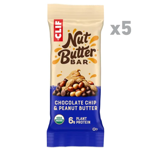 Miniatura 3 de CLIF - Barra de mantequilla de nuez – Barras energéticas rellenas de chispas de chocolate y mantequilla de maní – Sin OMG – Orgánico USDA – A base