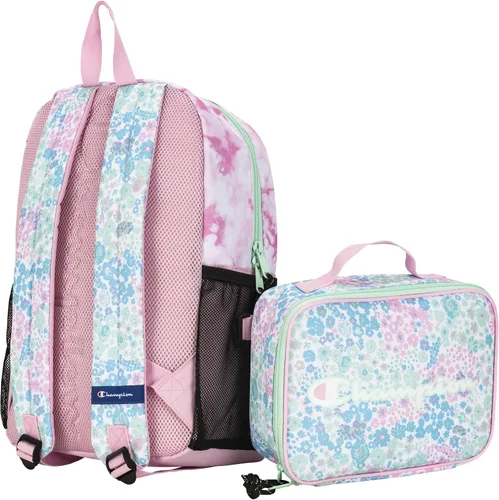 Miniatura 4 de Champion Combo de mochila y almuerzo para jóvenes, Caramelo rosaAzul Aruba