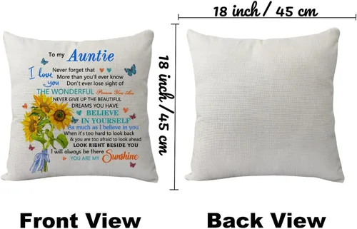 Miniatura 2 de Funda de almohada para regalo de sobrina sobrino, inspiradora funda de almohada con texto en inglés "Never Forget That I Love You", divertida funda