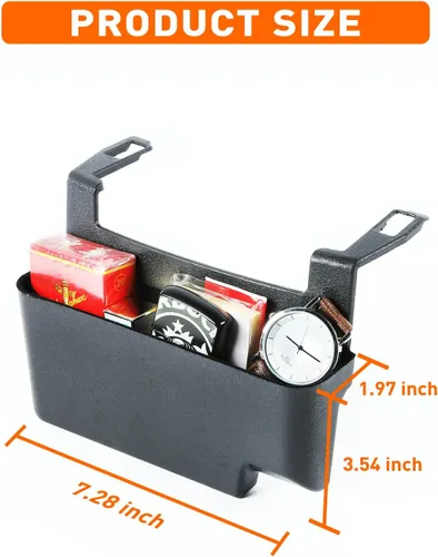 Miniatura 6 de Savadicar Organizador de almacenamiento colgante de consola central para Jeep Wrangler JL JLU 4XE 2018-2025 y Jeep Gladiator JT, bandeja de ABS