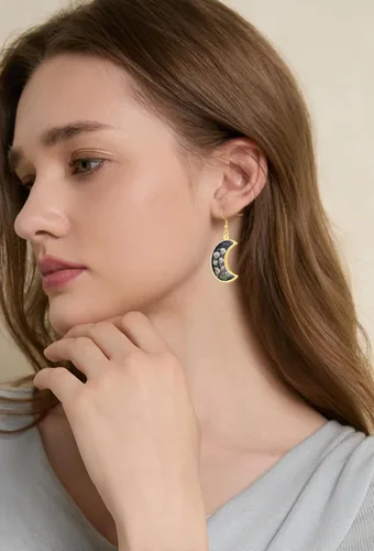Miniatura 100 de Forget-Me-Not and Queen Anne's Lace Pressed Wildflower Earrings Pressed Flower Earrings Handmade Drop and Dangle Earrings Gift for Woman