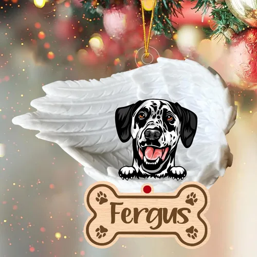 Miniatura 34 de Adorno de perro afgano de 1 ángel, adorno acrílico 2D personalizado conmemorativo para perros, regalo por pérdida de mascotas, regalo