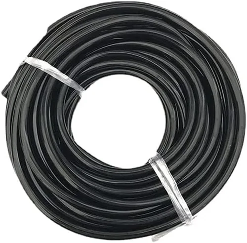 Miniatura 2 de (50-400 pies por rollo) Tubo de distribución en blanco de 1/4 de pulgada, manguera de riego por goteo de polietileno negro, línea de tubo de riego