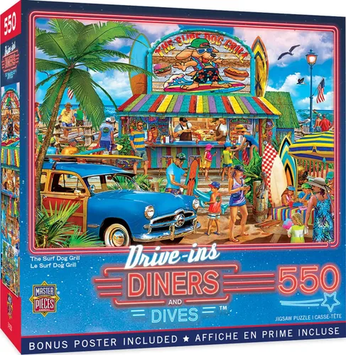 Miniatura 10 de Masterpieces Duffy's Sports & Suds - Rompecabezas de 550 piezas para adultos y familia, 18 x 24 pulgadas