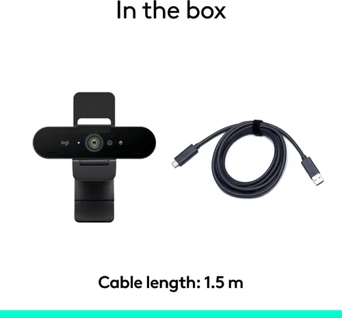 Miniatura 14 de Logitech Brio - Cámara web 4K, para videollamadas, micrófono con cancelación de ruido, corrección de luz HD automática, amplio campo de visión