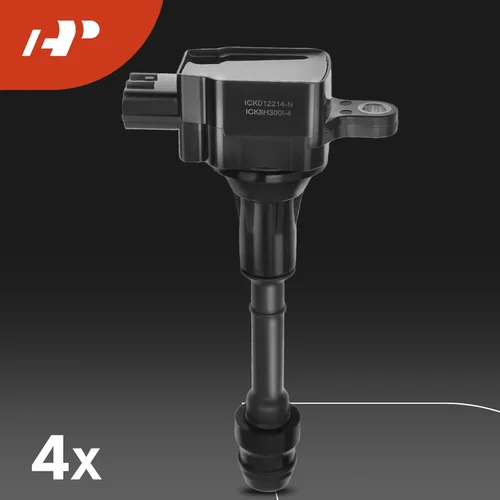 Miniatura 6 de A-Premium Juego de 4 (Negro) Paquete de Bobinas de Encendido y Bujías de Iridio Compatibles con Nissan Altima Sentra 2002-2006, X-Trail 2005-2006 L4