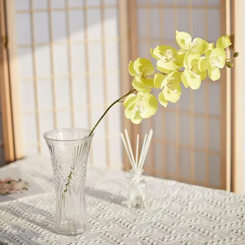 Miniatura 5 de cdar Flores artificiales,Conjunto de tallos de orquídeas artificiales, flor falsa de falaenopsis, decoración de boda para el hogar, azul