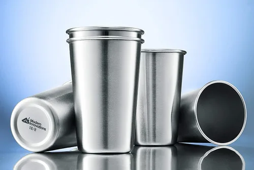Miniatura 4 de Modern Innovations vasos de acero inoxidable, juego de 5, 16 onzas, sin BPA - Vasos para camping, para exteriores y uso cotidiano, vasos de cerveza