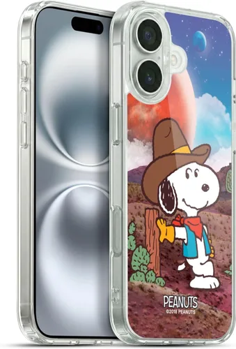 Miniatura 21 de Head Case Designs Funda de gel con licencia oficial de Peanuts Nebula Cactus Needles Snoopy Space Cowboy [protección de grado militar] compatible