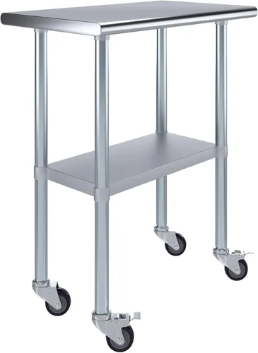 Miniatura 47 de Mesa de trabajo de acero inoxidable, mesa de metal
