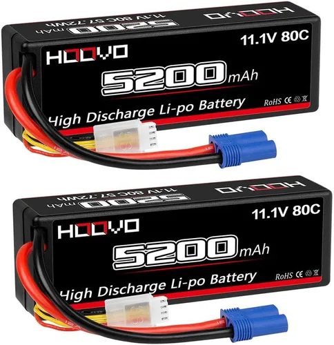Miniatura 8 de HOOVO 3S 11.1V 80C 5200mAh RC Lipo - Carcasa rígida con conector EC5 para coche a control remoto, barco, camión, heli, avión, UAV, dron, FPV Racing