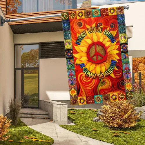 Miniatura 17 de Banderas PSL318F - Bandera hippie de personas que viven la vida en paz PSL318F, bandera de jardín (11.5 x 17.5 pulgadas), banderas de jardín de casa