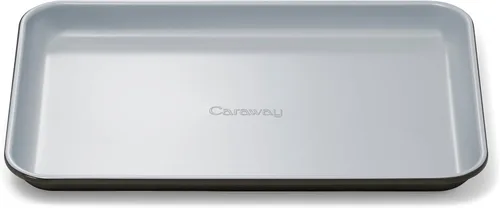 Caraway Bandeja pequeña de cerámica antiadherente para hornear (9 x 13 pulgadas), no tóxica, sin PTFE ni PFOA, apta para horno, núcleo de acero Negro