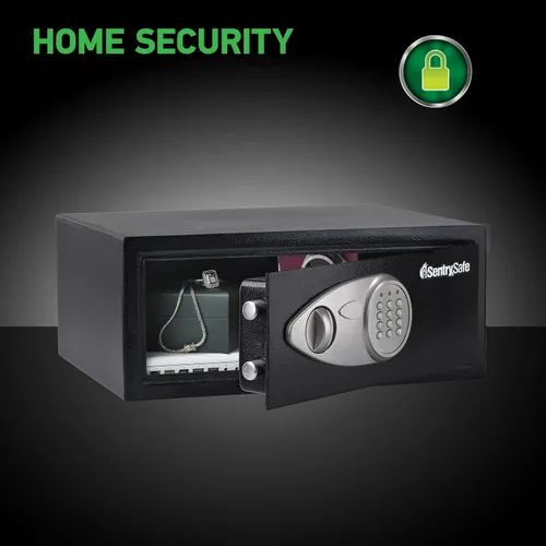 Miniatura 2 de SentrySafe Caja fuerte de estante con cerradura de teclado digital, caja fuerte de acero con forro interior y kit de anclaje para dinero, joyería