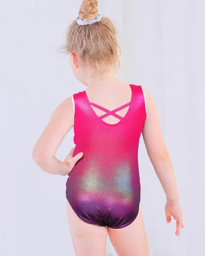 Miniatura 3 de BAOHULU Leotardos para niñas, pantalones cortos de gimnasia bordados con purpurina