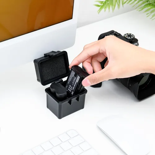 Miniatura 8 de JJC Organizador portátil de baterías de cámara para 2 x Canon LP-E17 LP-E12 Nikon EN-EL25 EN-EL14A Sony NP-FZ100 FW50 Fuji NP-W235 NP-W126 Batería