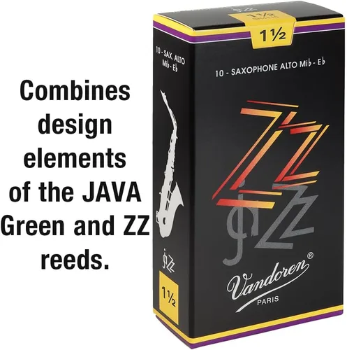 Miniatura 2 de Vandoren SR4115 Cañas de saxo alto ZZ Fuerza 1.5; Caja de 10