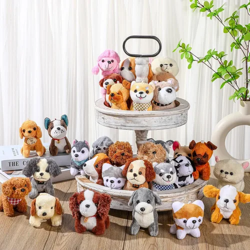 Miniatura 2 de Aoriher 36 piezas de mini perros de peluche a granel, animales de peluche pequeños, varios lindos y suaves, para ella, cachorros, regalos de fiesta