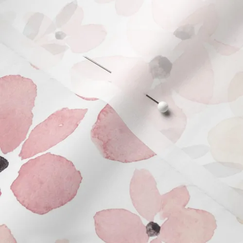 Miniatura 5 de Spoonflower Tela - Flores florales caprichosas de acuarela naturaleza botánica rosa azul pastel impreso en tela de gasa Fat Quarter - Costura