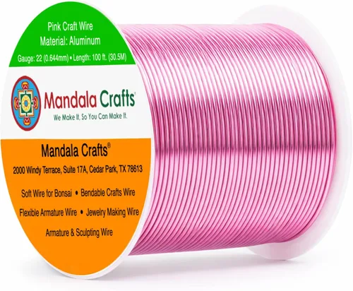 Miniatura 281 de Mandala Crafts - Alambre de aluminio anodizado de 8 calibre para hacer joyas - 9.75 m de alambre flexible negro colorido - Flexible para bonsái