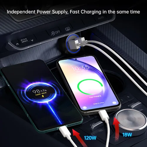 Miniatura 5 de Para Xiaomi Cargador de coche 120W 100W 90W 67W Hypercharge Cargador rápido para Xiaomi 17 15 14 13 12 14t 13t 12t 12s Pro Lite Redmi Note K80 K70