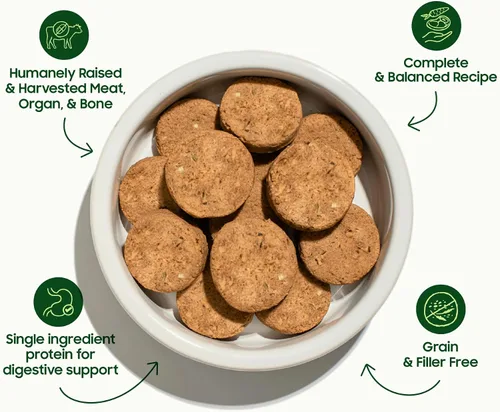Miniatura 2 de smallbatch Pets - Alimento crudo liofilizado para perros, receta de pavo, 25 onzas, alimento orgánico para perros con alto contenido de proteínas