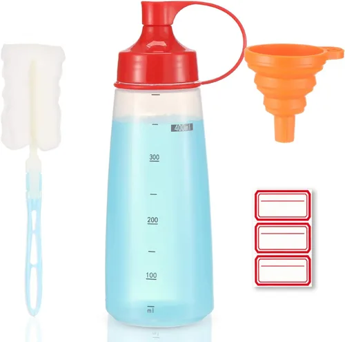 Miniatura 19 de Botella exprimidora de condimentos para salsas de boca ancha, botellas de plástico para condimentos, pintura, salsa de tomate, mostaza, aceite