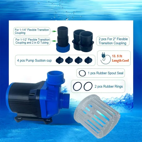 Miniatura 3 de NEZO Bomba de agua para acuario con controlador, sumergible y bomba de retorno de ahorro de energía en línea para acuario, tanque de peces de agua
