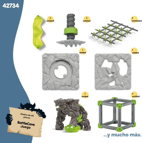 Miniatura 6 de schleich Eldrador Creatures - Juego de 28 piezas BattleCave Stone Smasher para niños y niñas, niños a partir de 7 años 42734
