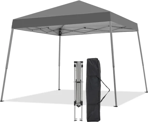 Carpa con Toldo, Toldo Emergente de 10 x 10 Pies, Carpa Instantánea para Exteriores con Patas Inclinadas y Bolsa de Transporte, Refugio de Cenador