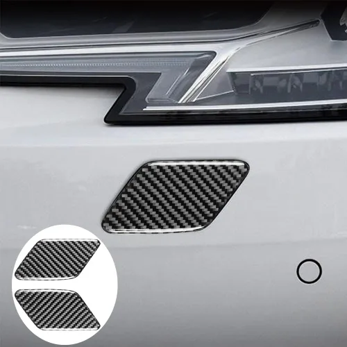 Miniatura 17 de Blazeray Accesorios interiores de fibra de carbono, cubierta decorativa, ajuste adhesivo para Audi A4 B9 2017-2019 (cubierta de perilla central)