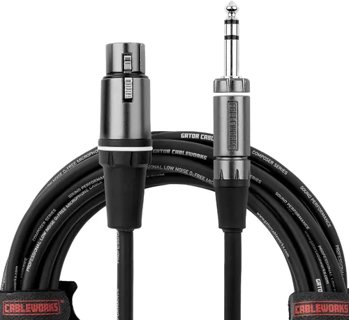 Miniatura 18 de Cableworks de Gator Cases Serie Compositor Deluxe Cable XLR macho a TRS de 18 pulgadas, (GCWC-XLR-18INMTRS)